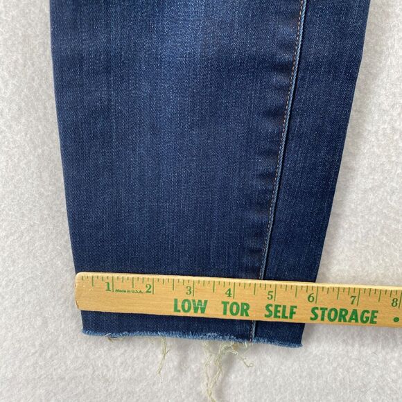 MADEWELL Jeans Womens 27 Skinny Skinny Ankle Frayed Dark Washed Denim Blue - Picture 14 of 15